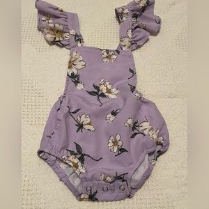 Baileys Blossom purple floral romper